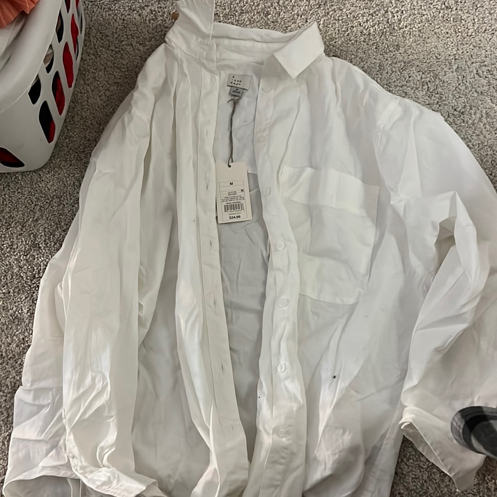a new day white button up new with tags